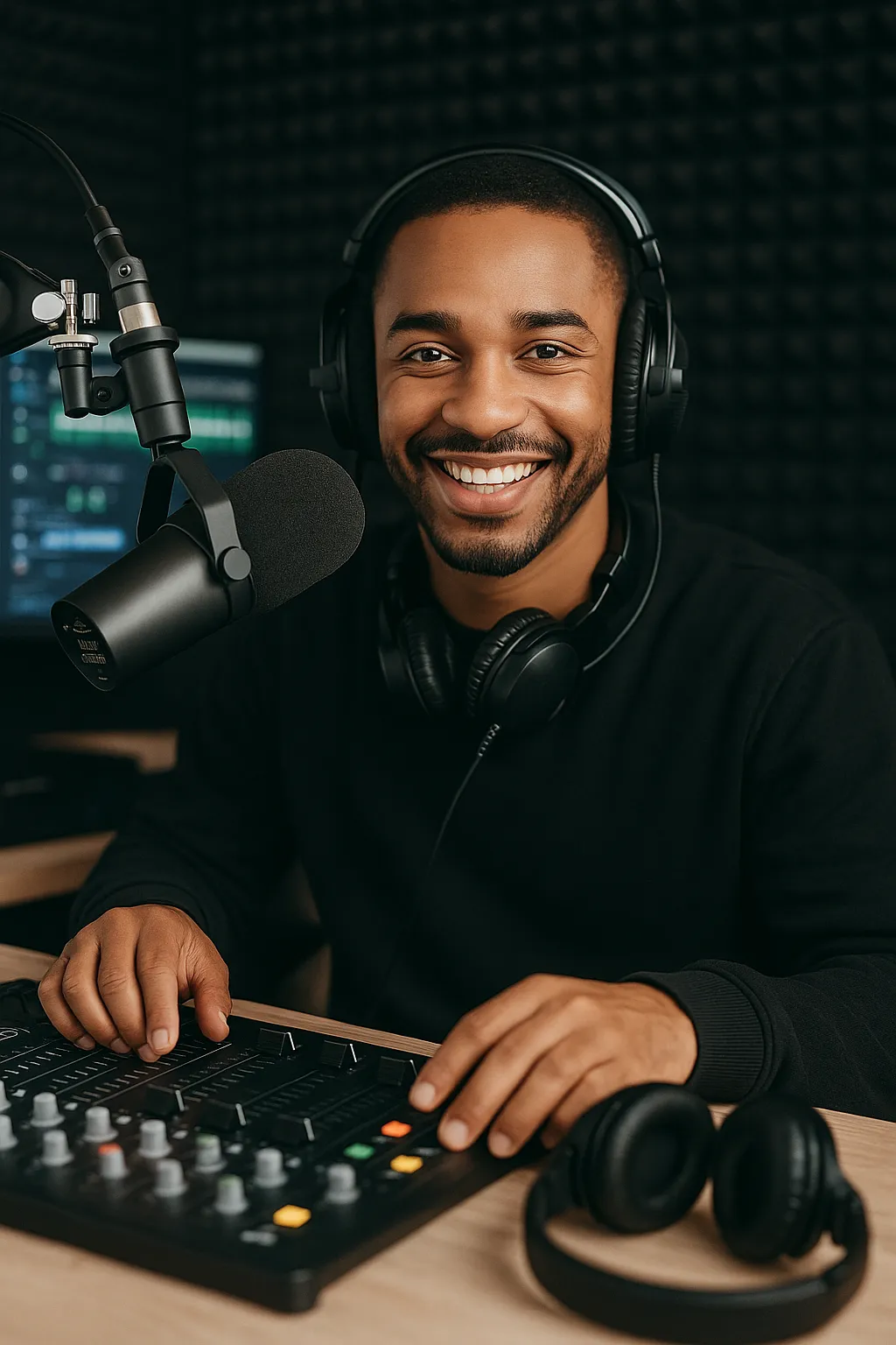 DJ at the decks