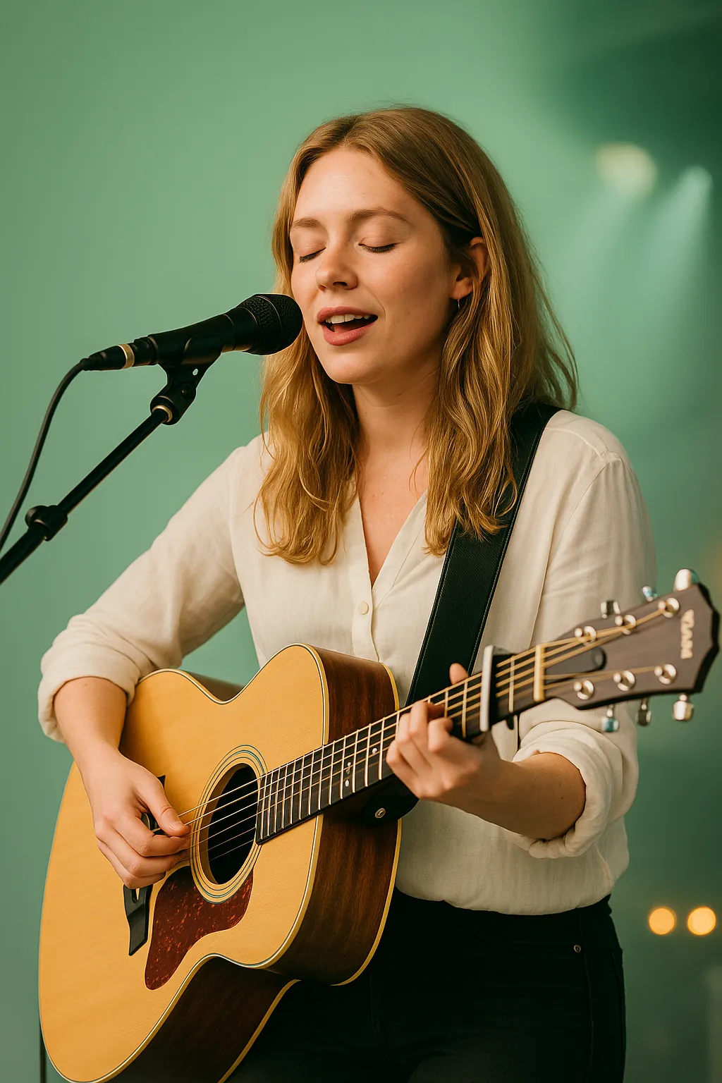 Musician playing guitar
