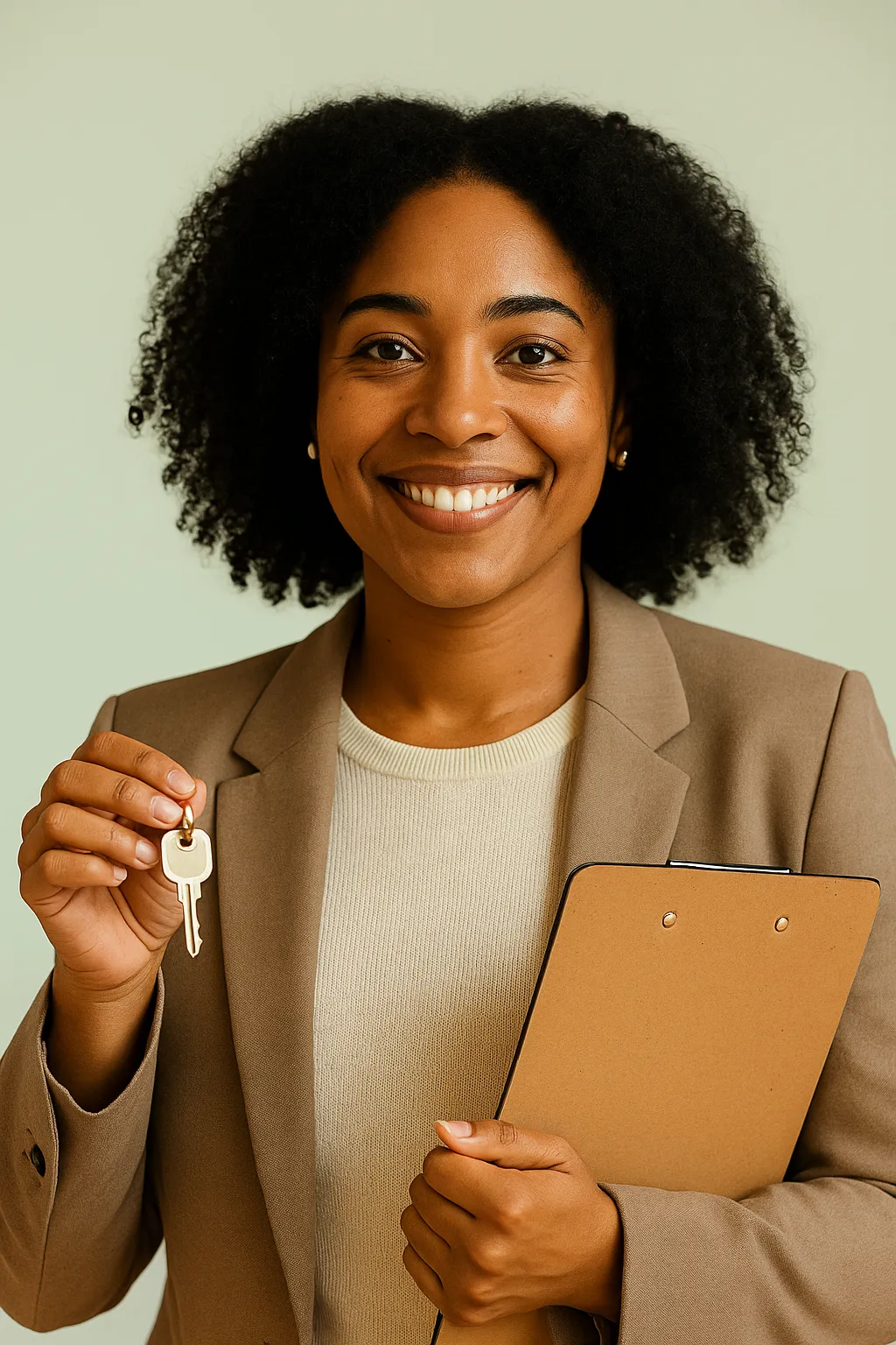 Landlord holding keys