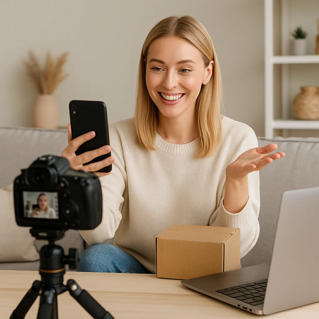 Content creator filming