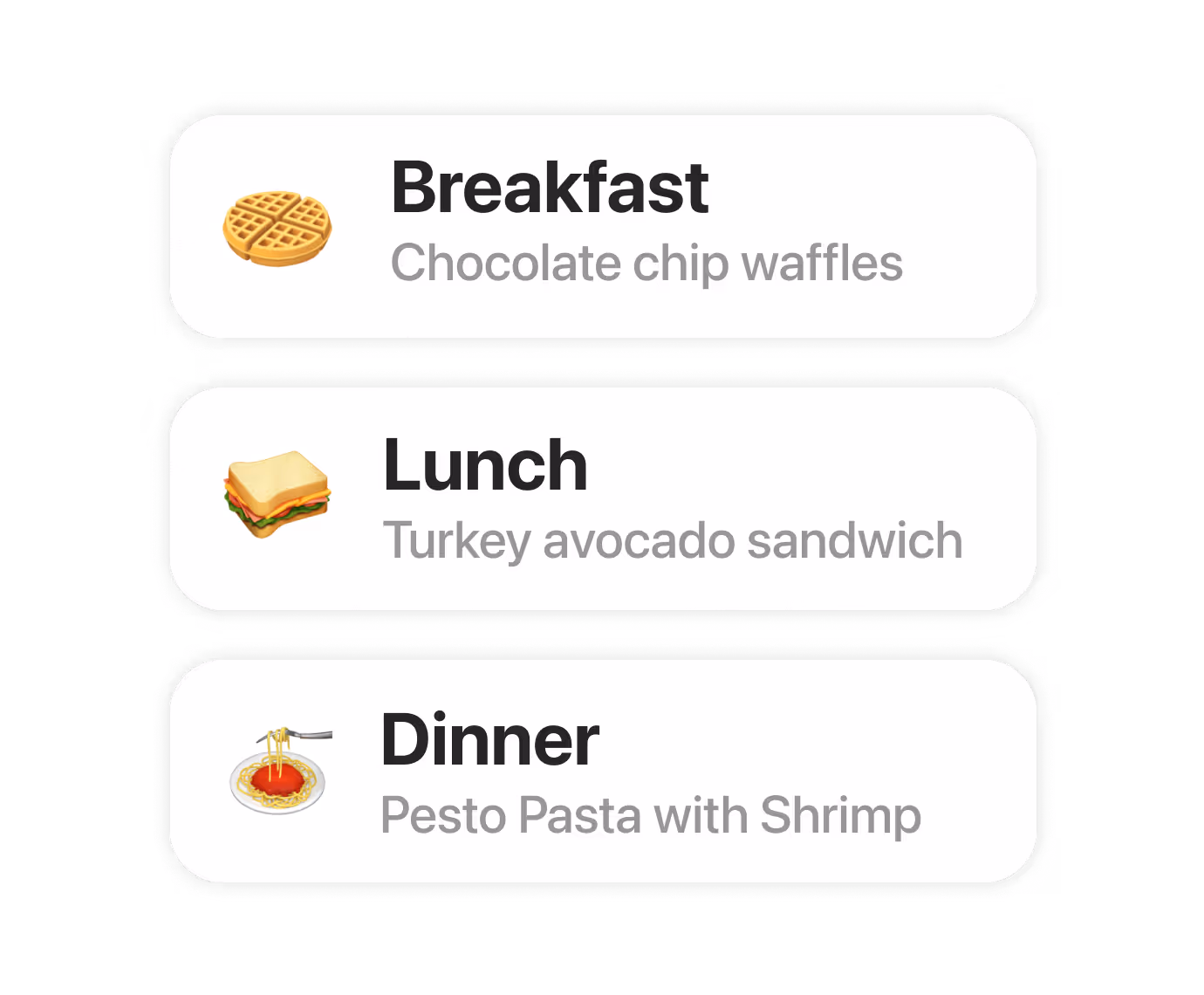 Meal planner schedule