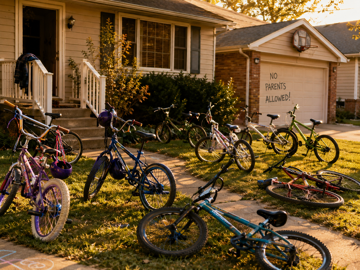 1990s bikes in the garage