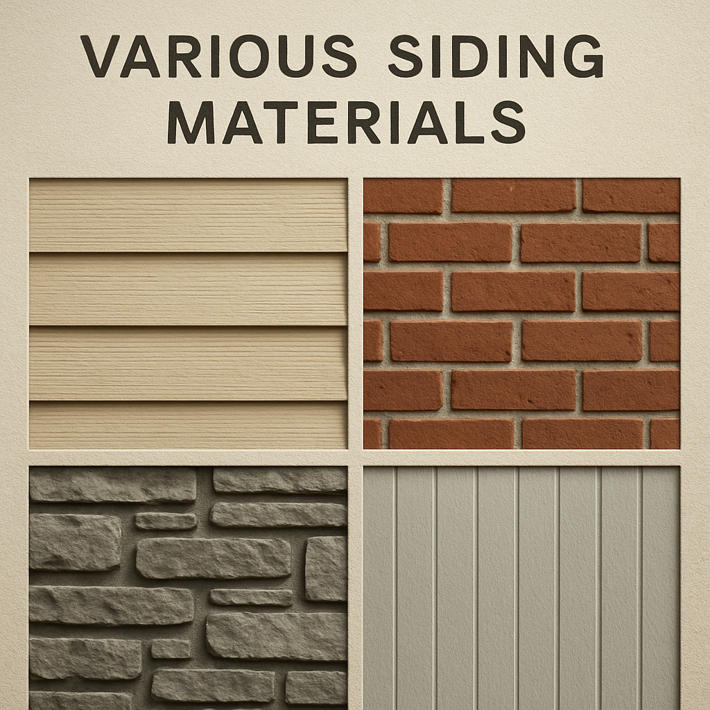 Various Siding Materials Sample