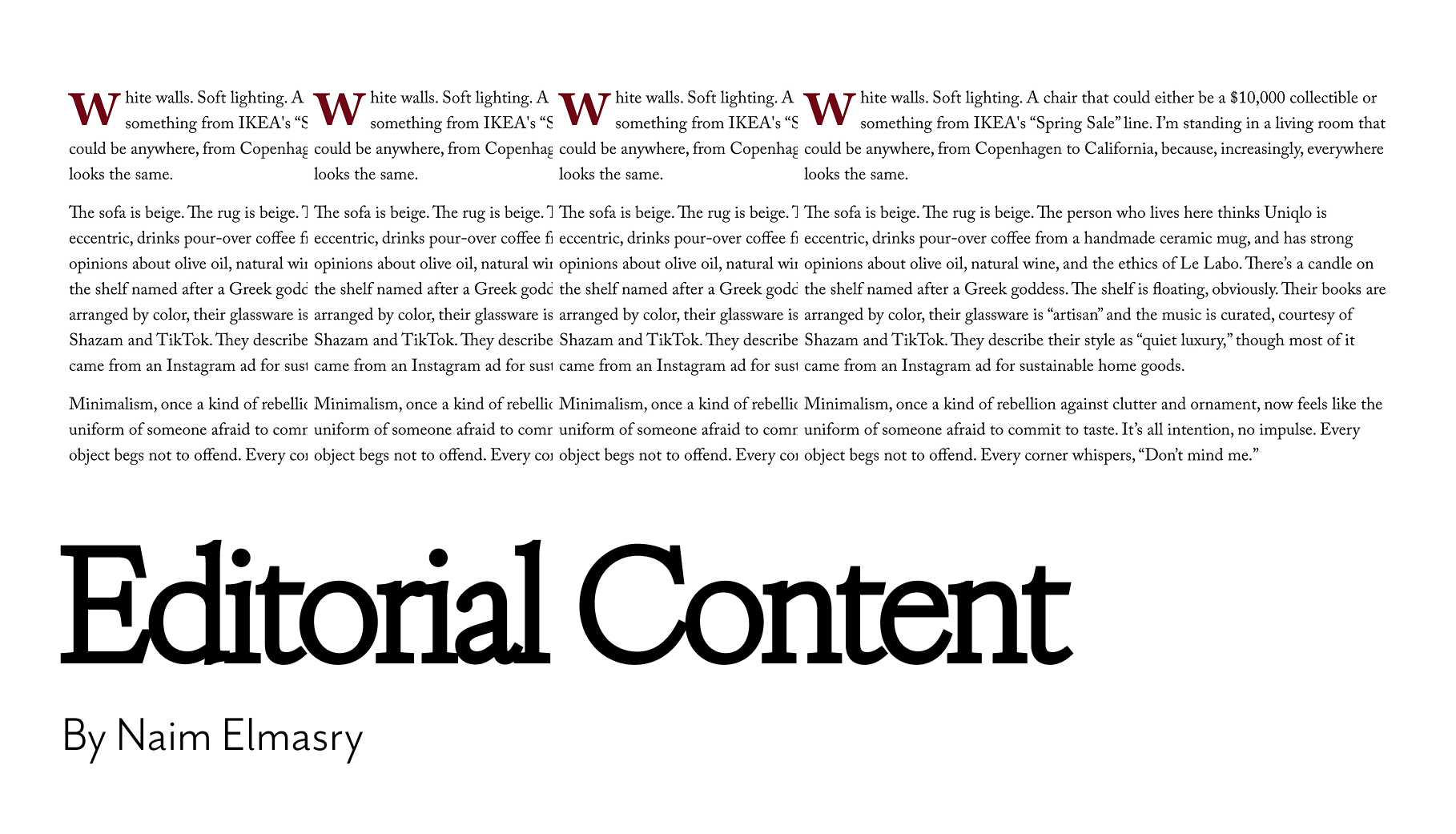 Editorial Content