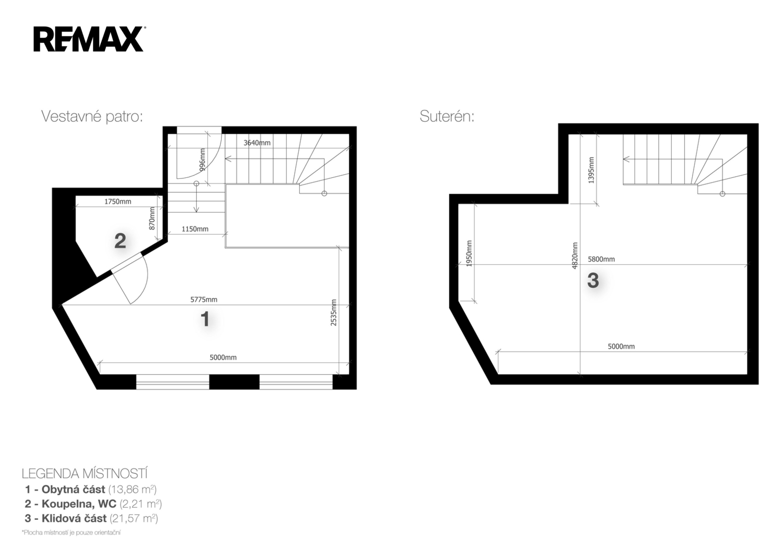 Suterén- 2D půdorys