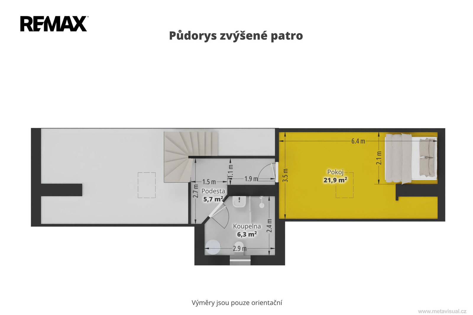 PŮDORYS ZVÝŠENÉ PATRO