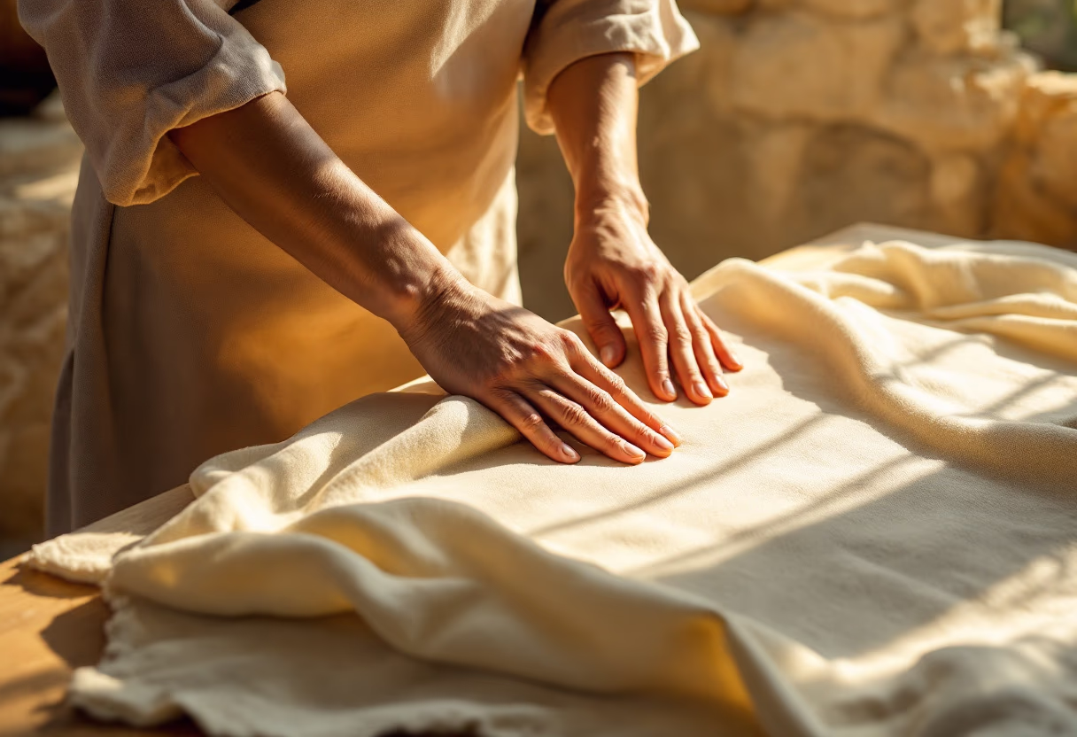 image of garment being gently pressed for a garment care service