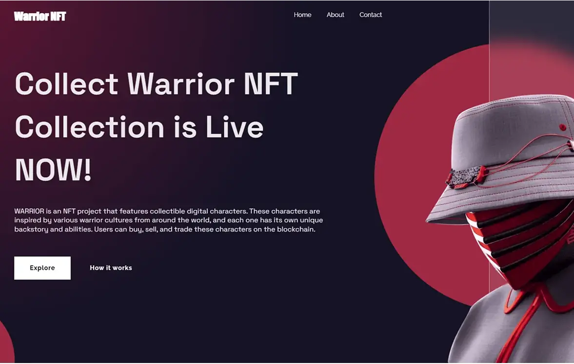 NFT Landing Page Image