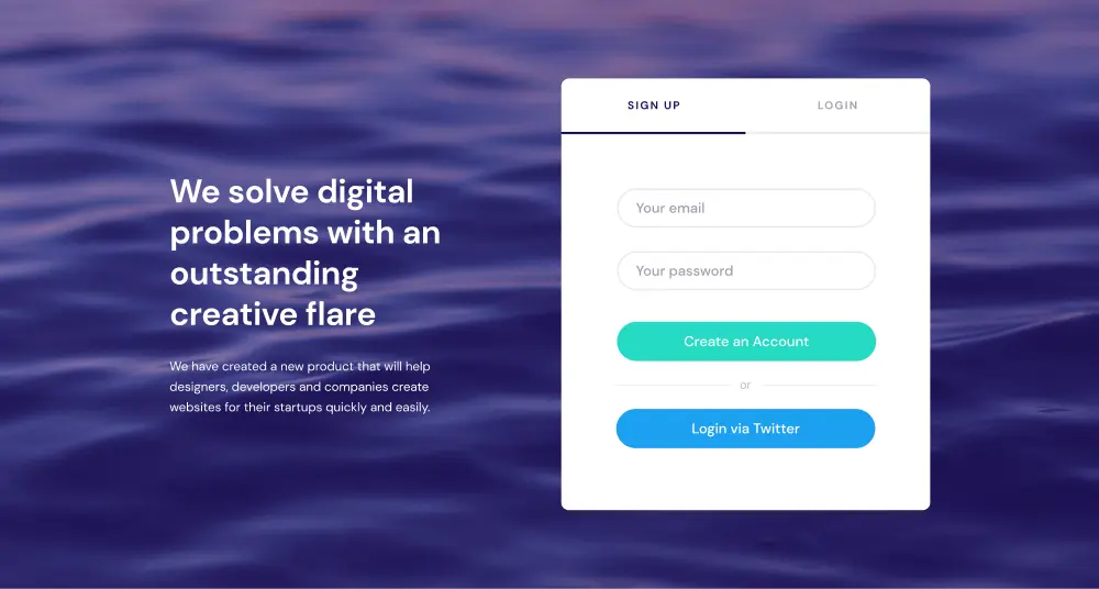 Login/Signup Form Image