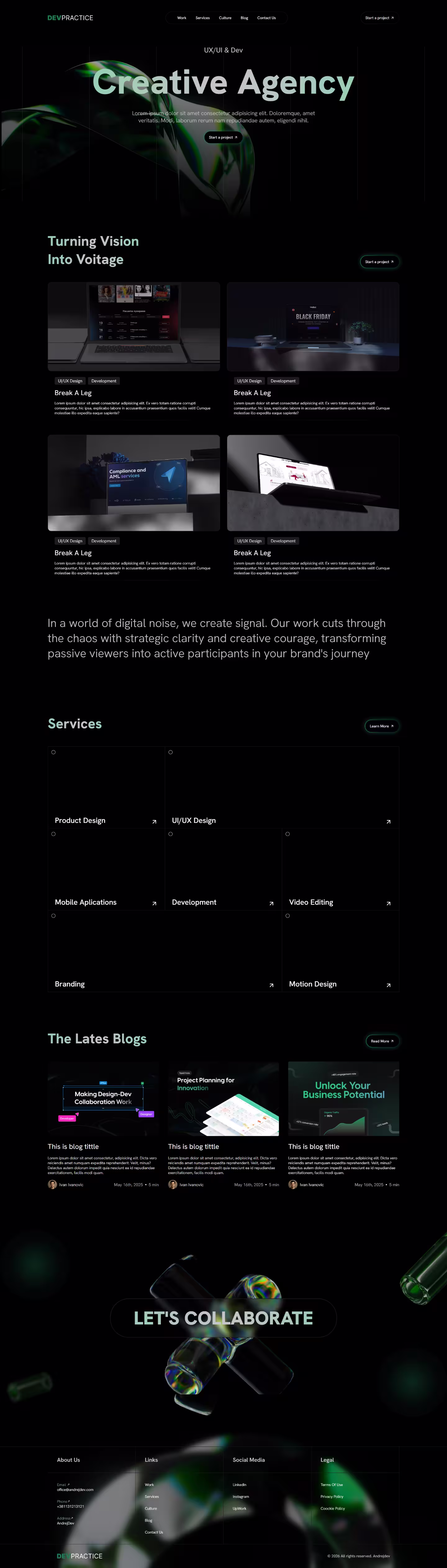 scroll website project