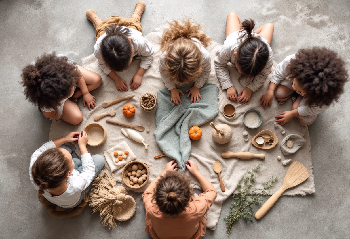 image of students during learning sessions (for a preschool & daycare)