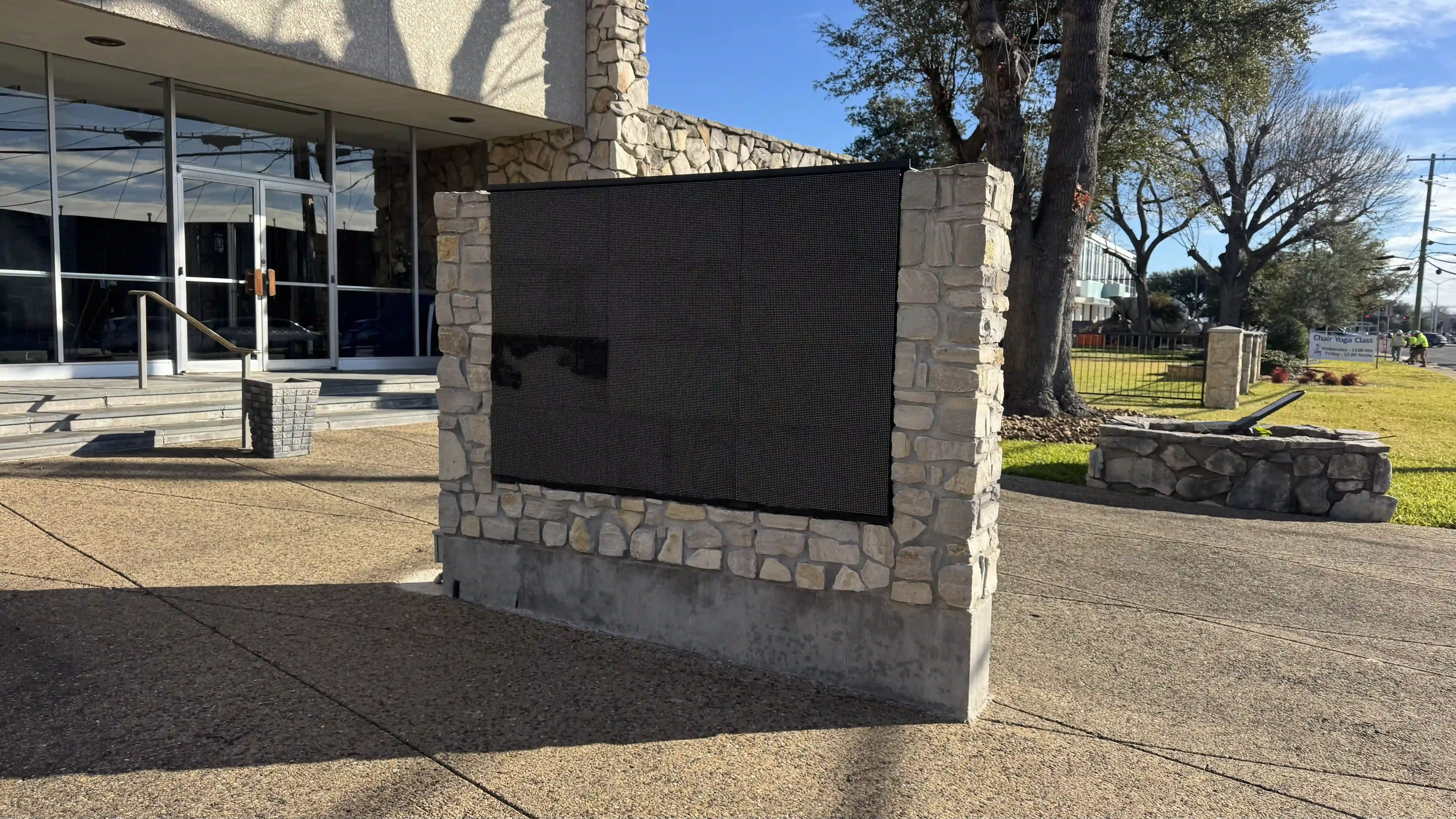 Old Ultravision outdoor LED church sign at St. Luke’s North Dallas prior to replacement by CMG Visuals