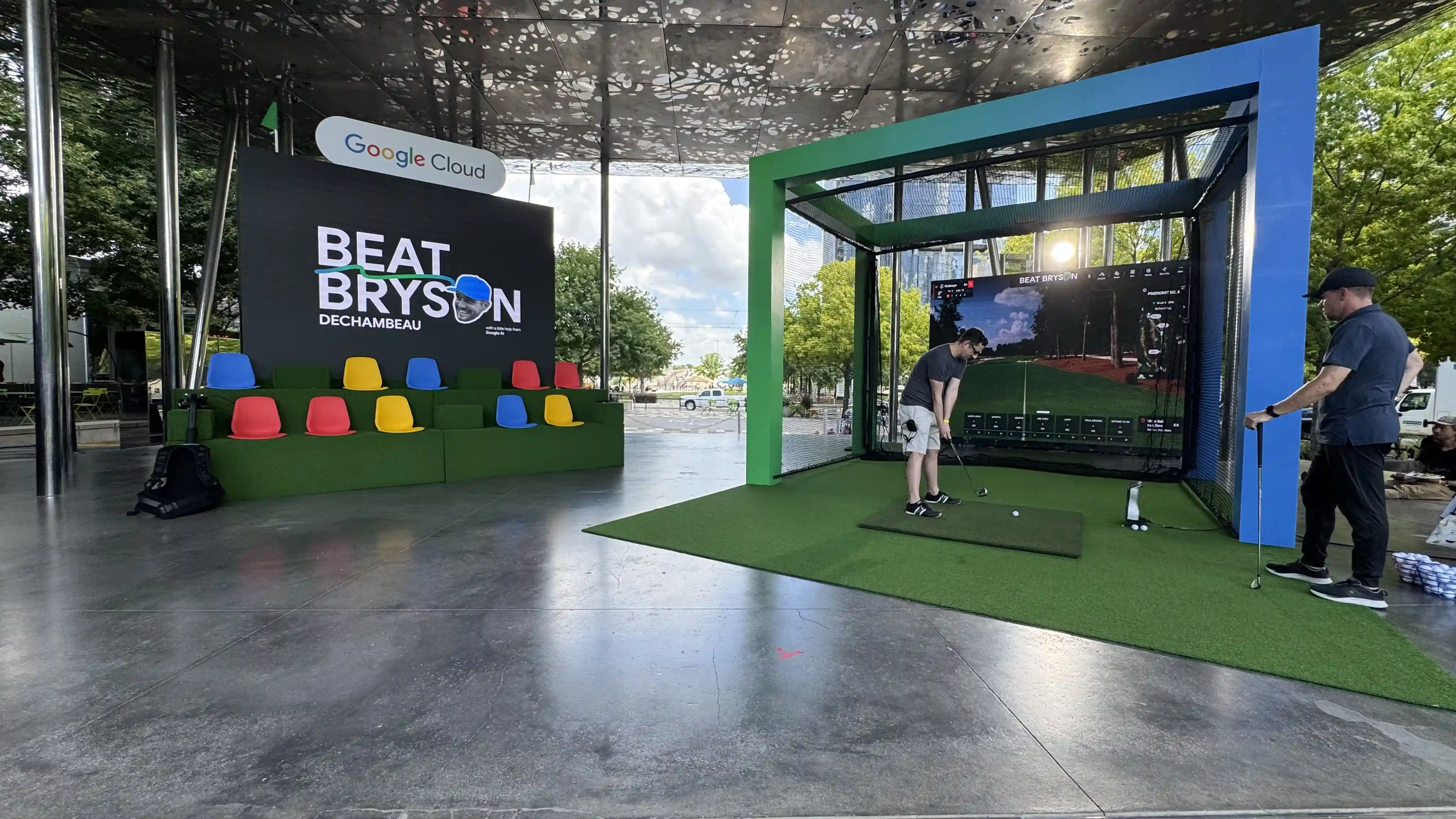 LED video wall display setup for event activation in Austin Texas with interactive screen