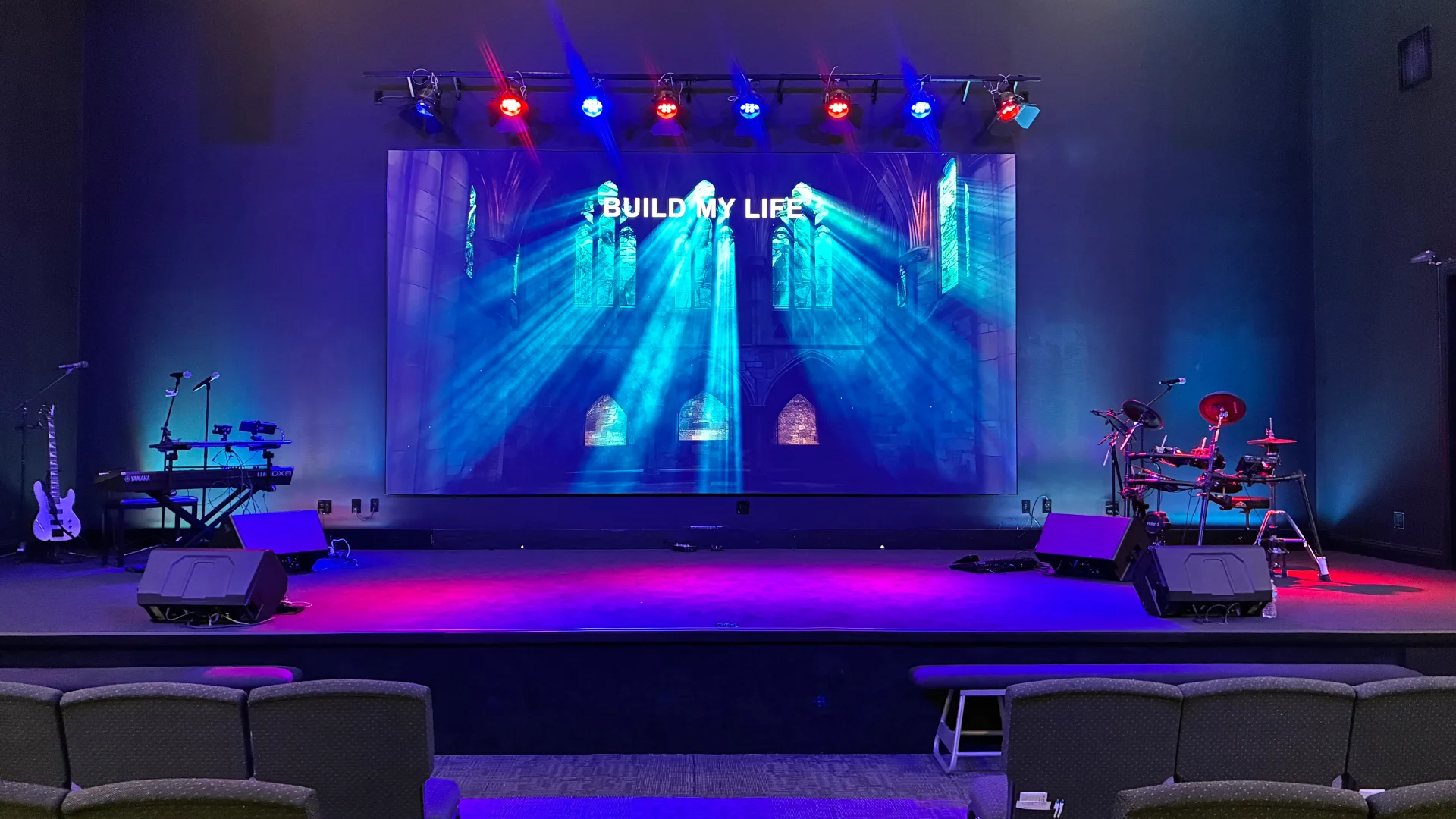 Church stage LED screen 