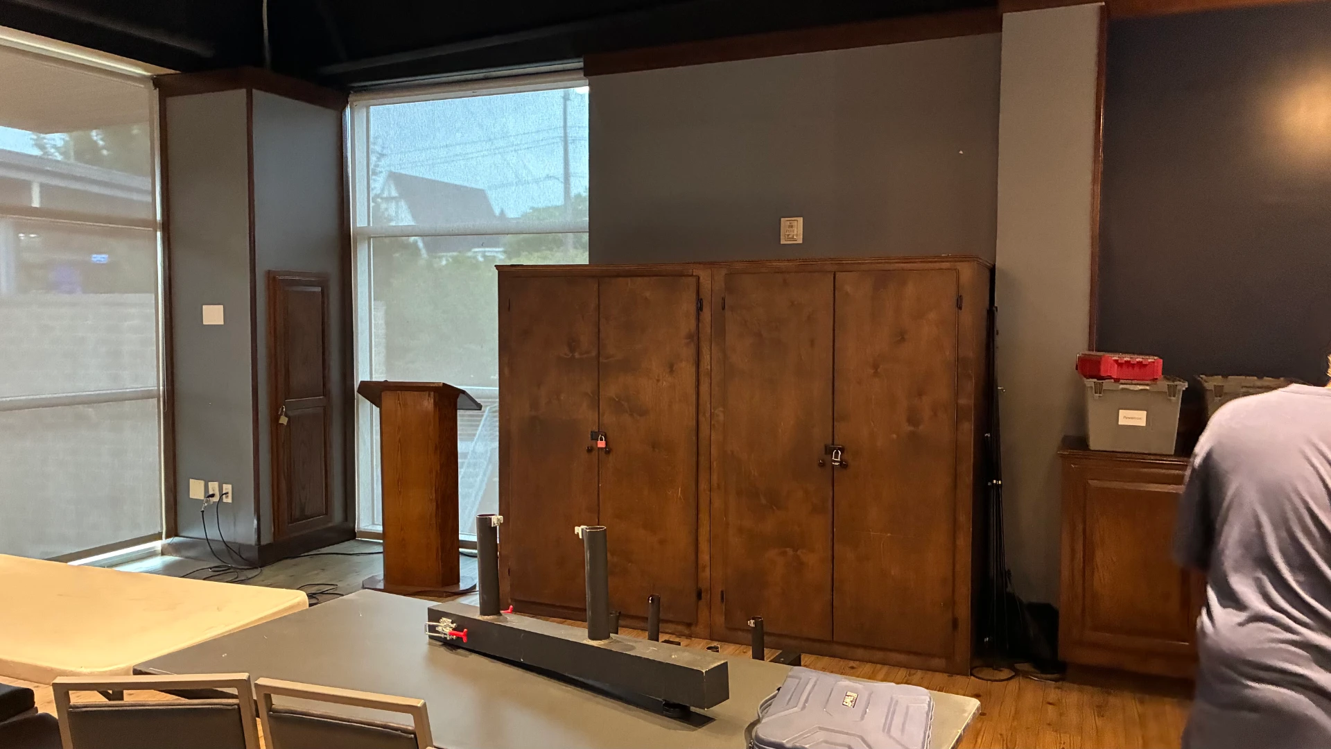 Event room before LED screen rental setup at Topgolf