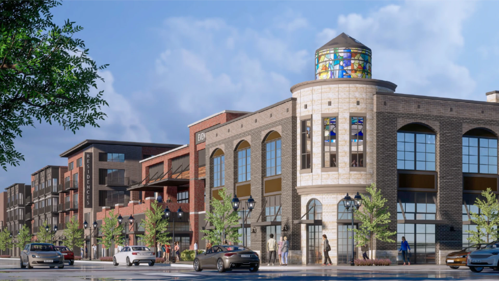 Architectural rendering of the Mansfield development
