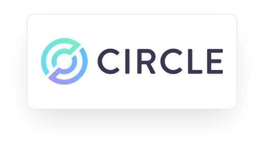 Circle brand logo with stylized circular symbol and text.