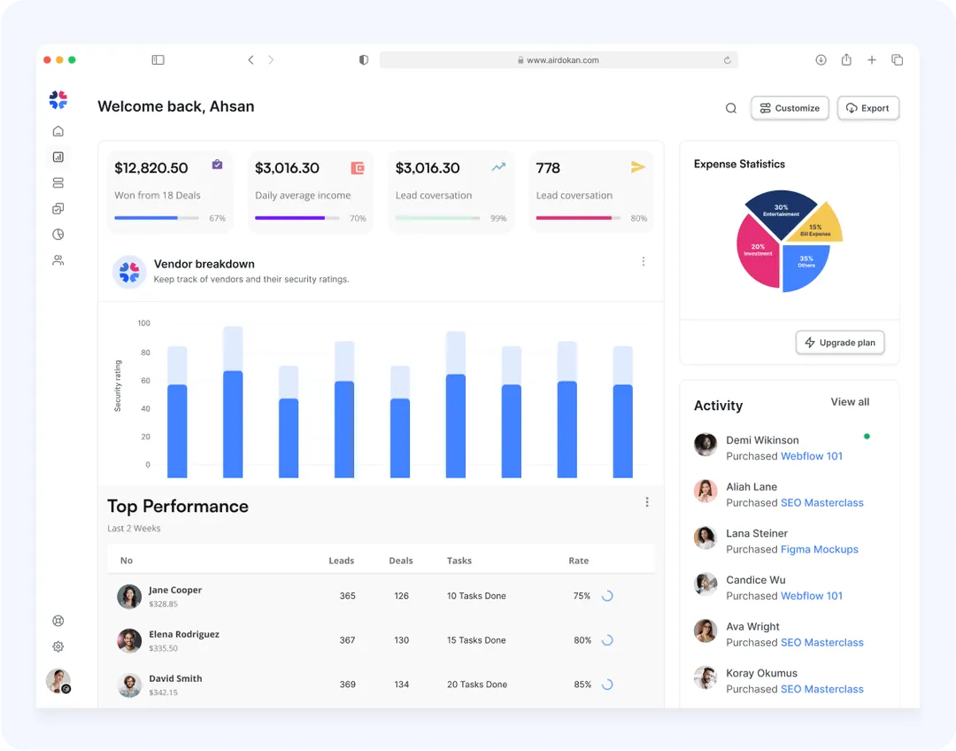 Header Dashboard