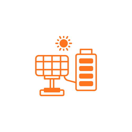 icon of battery and solar compatibility