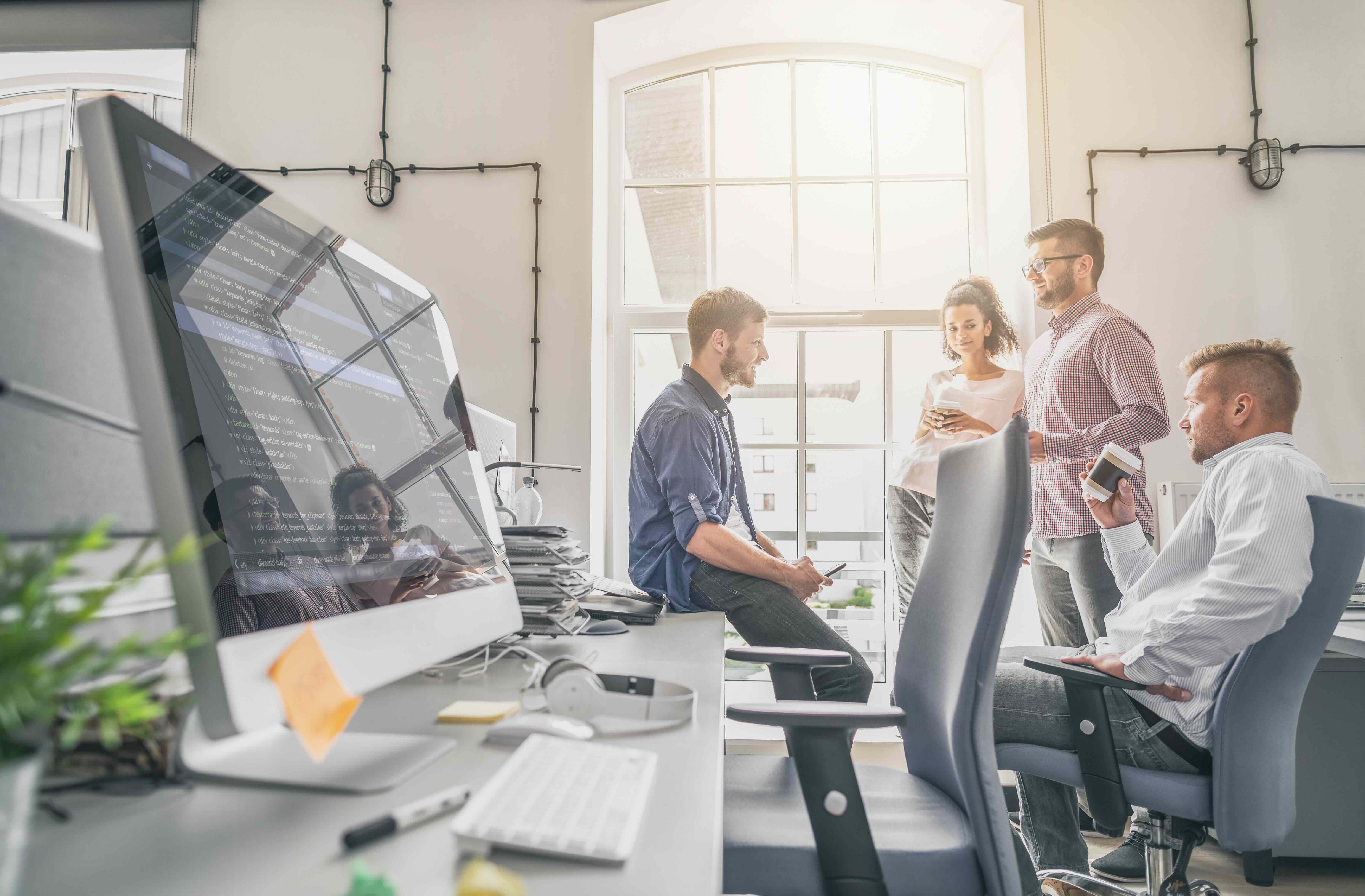 image of busy office environment (for a hr tech) [background image]