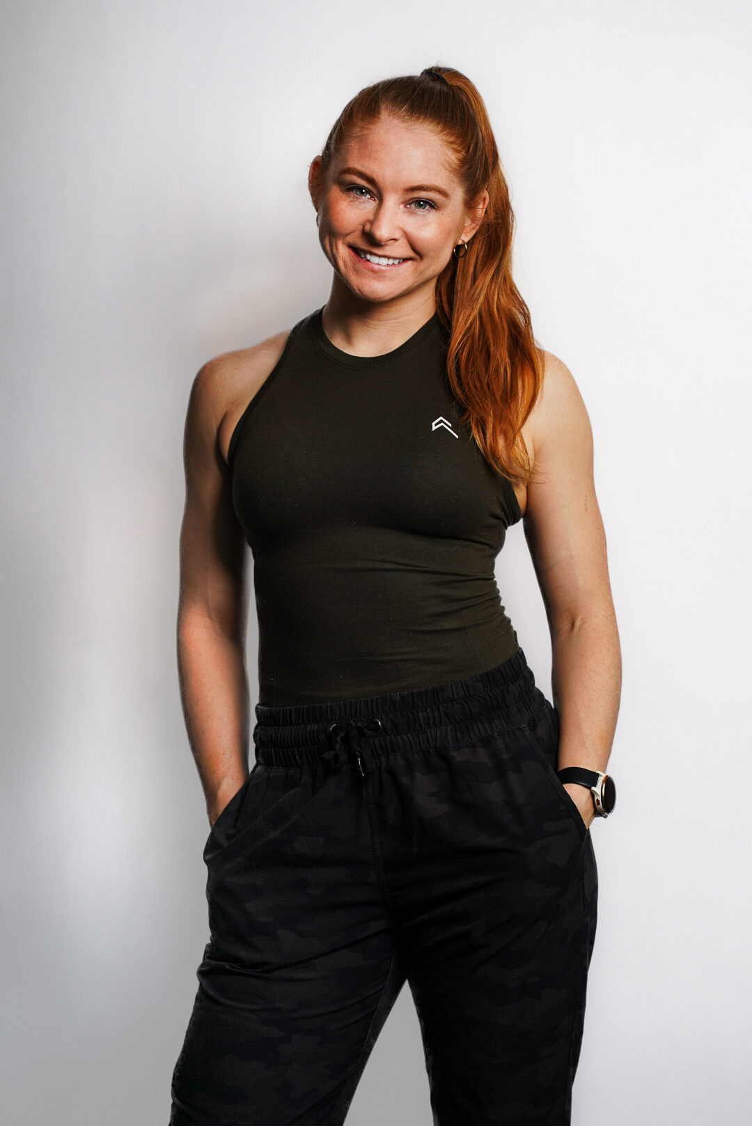 Female posing for professional headshot