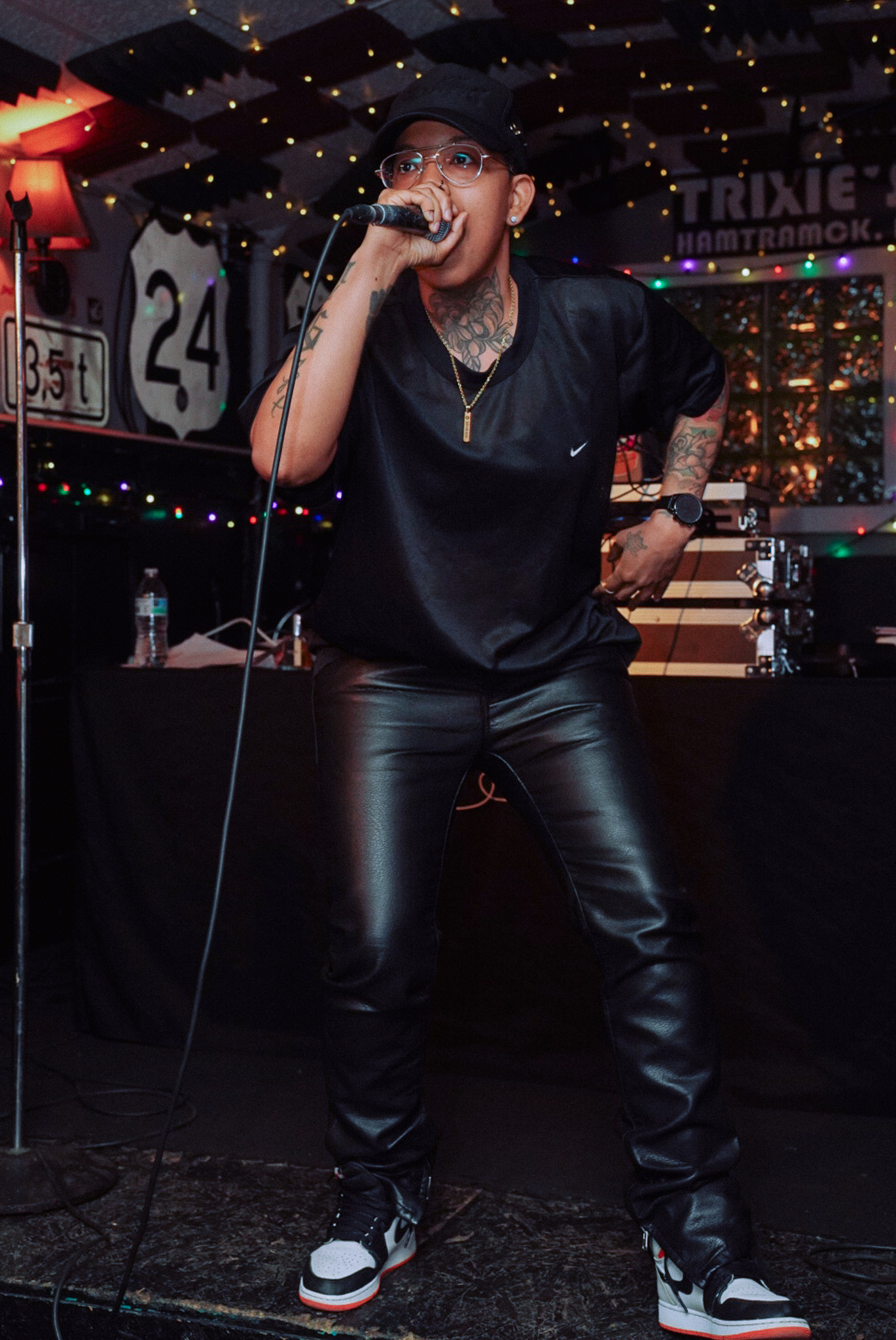 Rap performance at bar in Hamtramck