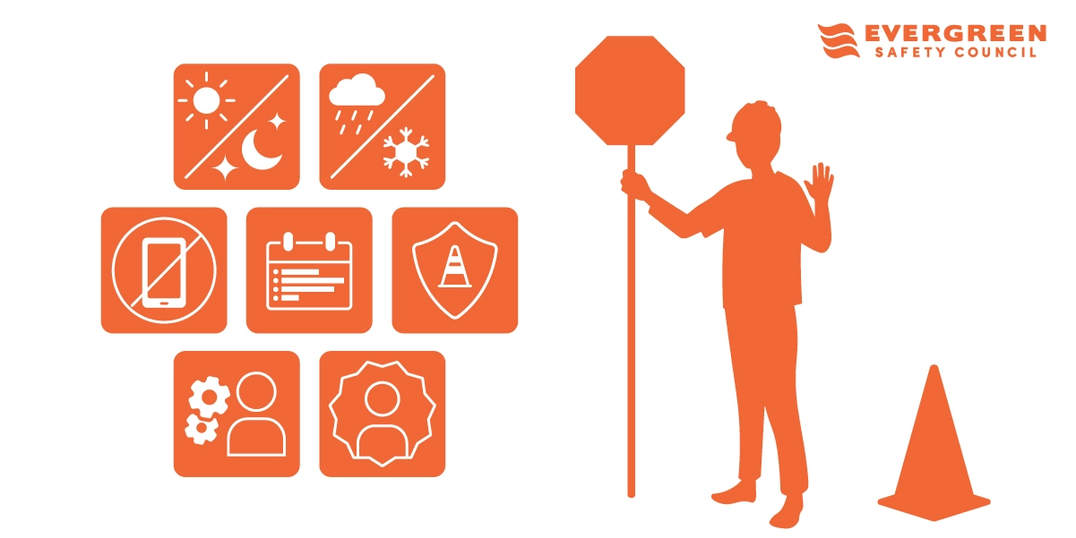 Evergreen Safety Council not your 9 to 5 flagger