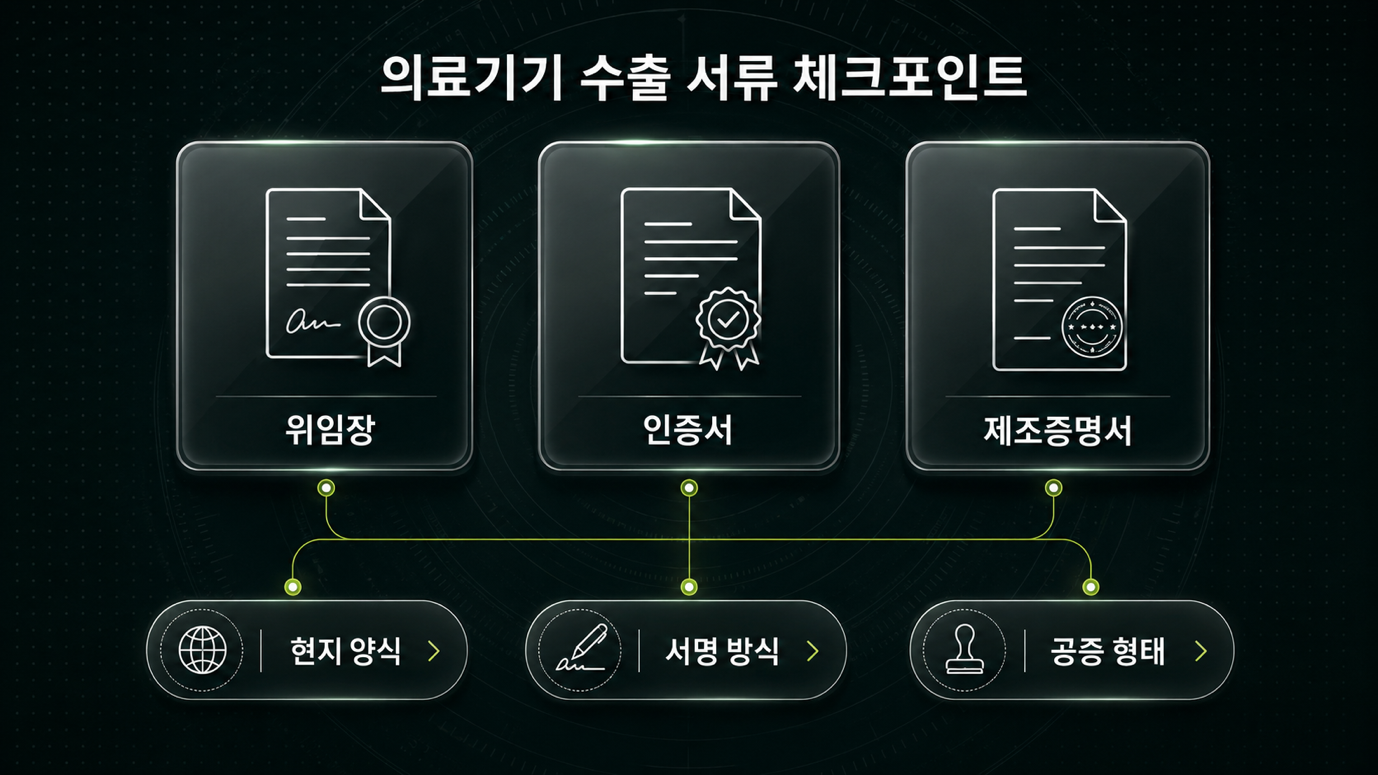 의료기기 수출 아포스티유 — 위임장·인증서 현지 요건 사전 확인