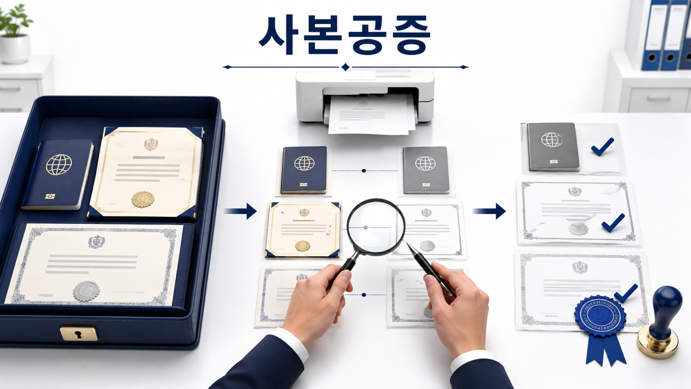 사본공증 — 사본을 원본과 대조해 동일함을 확인하는 방식