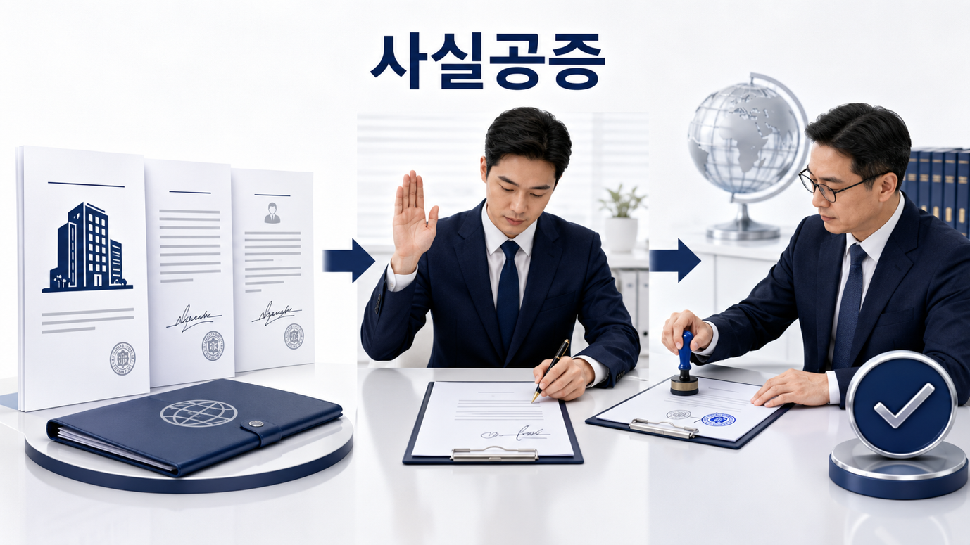 사실공증 — 문서 내용이 사실임을 진술하고 공증인이 확인하는 방식