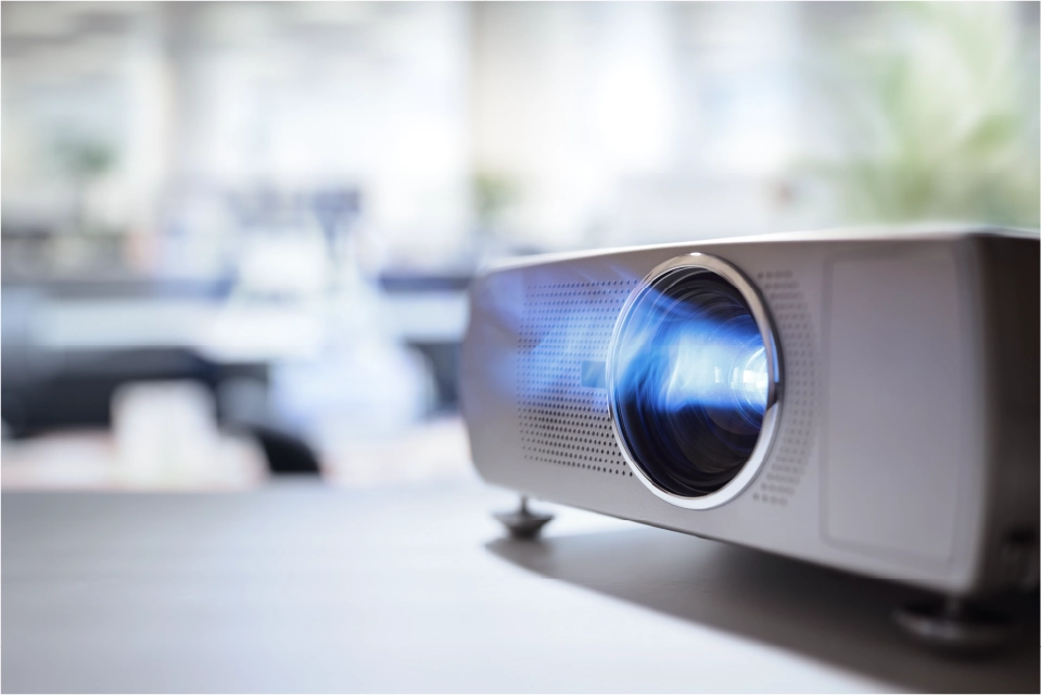 a projector used to project presententation