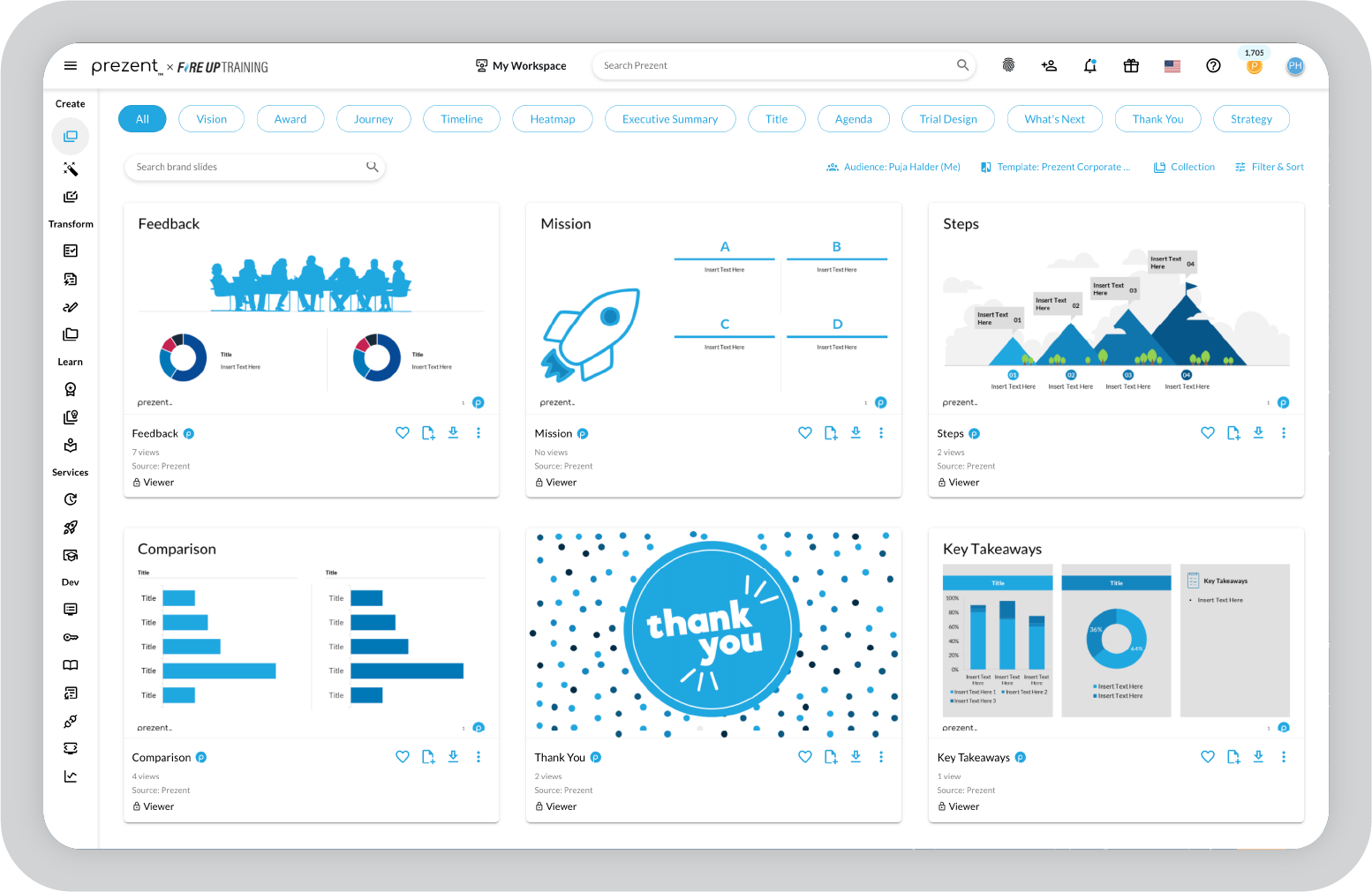 Prezent presentation design services
