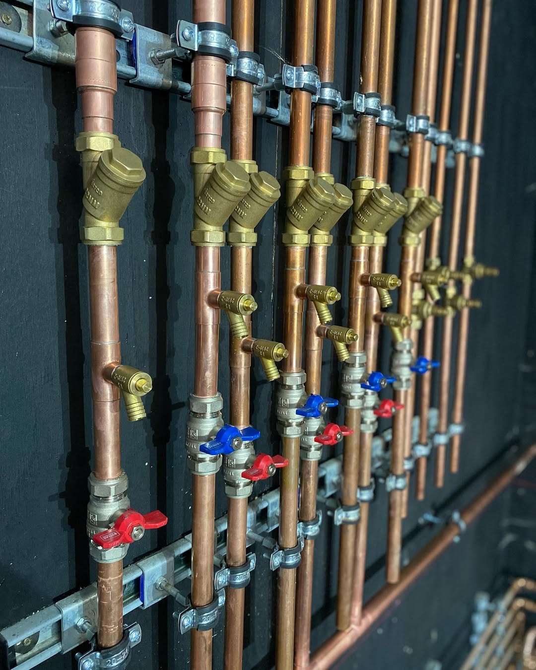 Central heating pipework