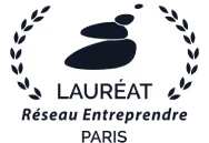 Logo bleu Lauréat entreprendre
