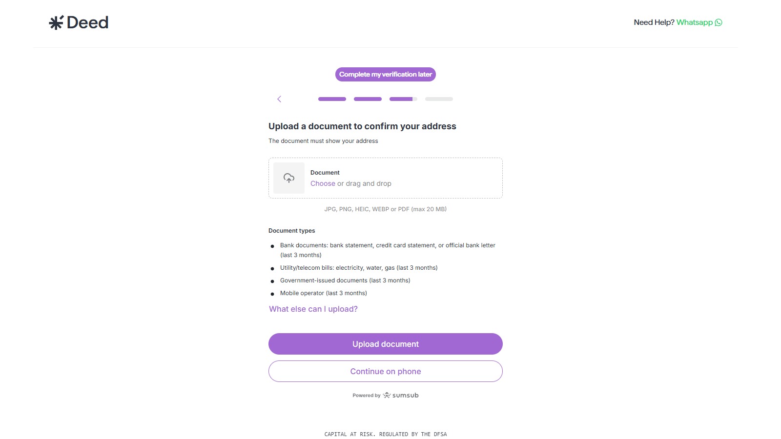 3. Upload Your Proof of Address