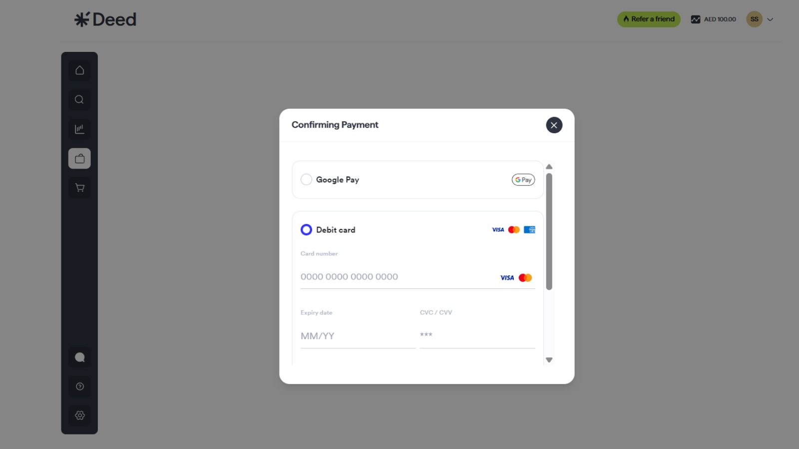 Select Your Bank Account