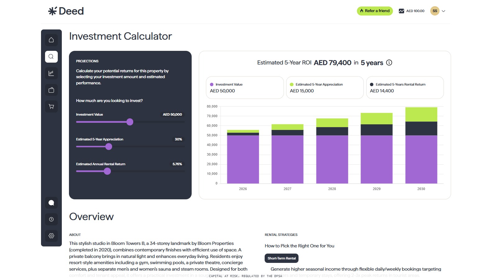 Open the Investment Calculator