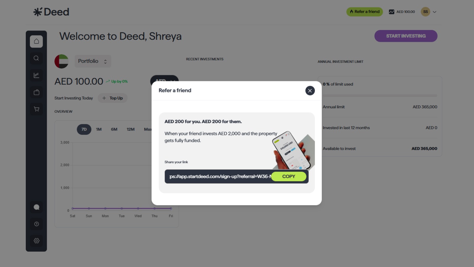 Get Your Unique Referral Link