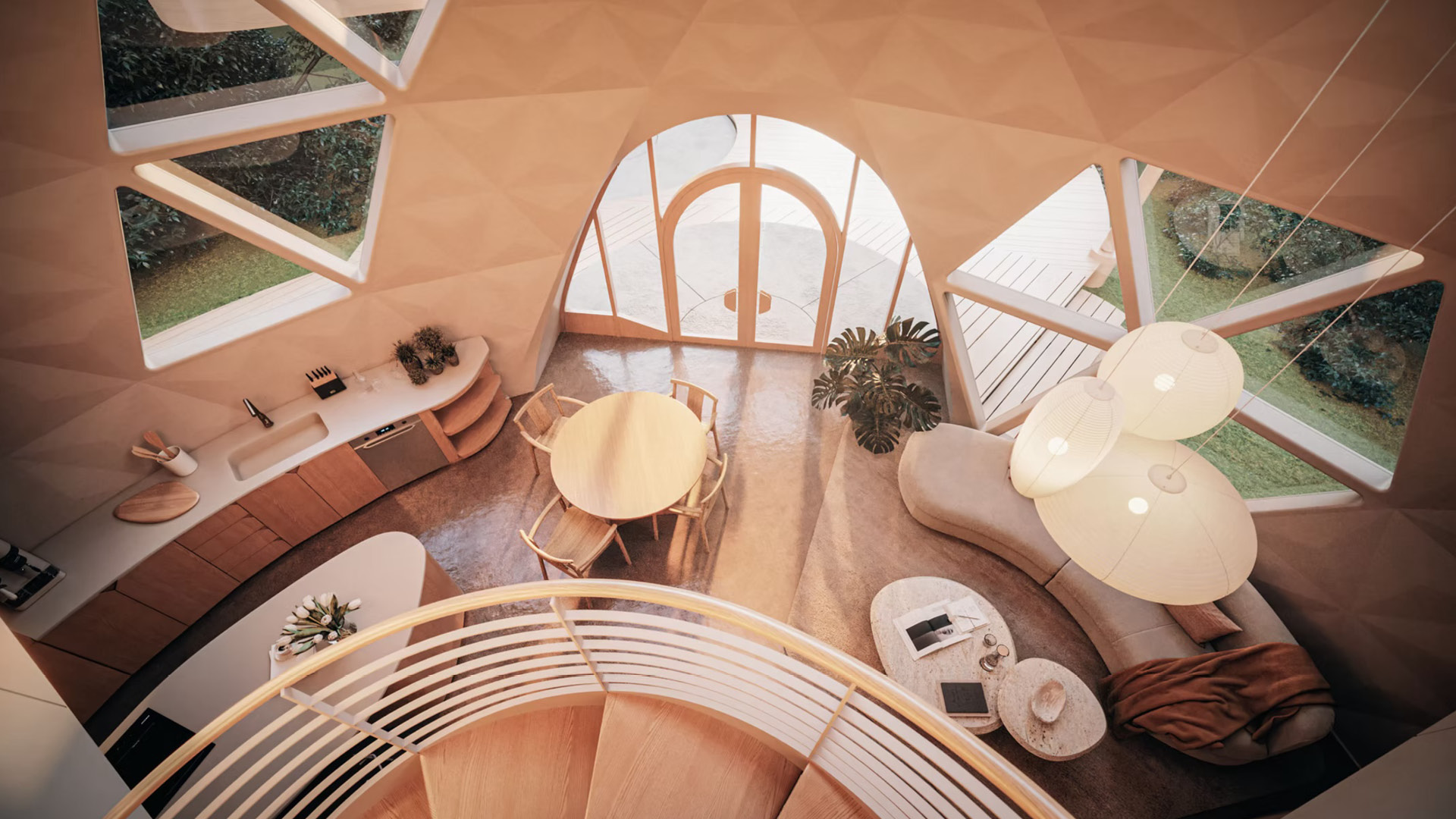 Amma Dome Shaped House by Geoship | ModelTown