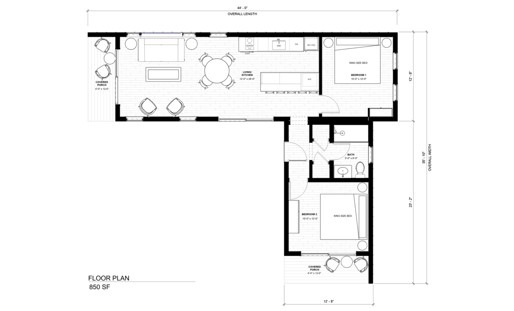 Linden Cabin by Field + Fold - floor plan layout