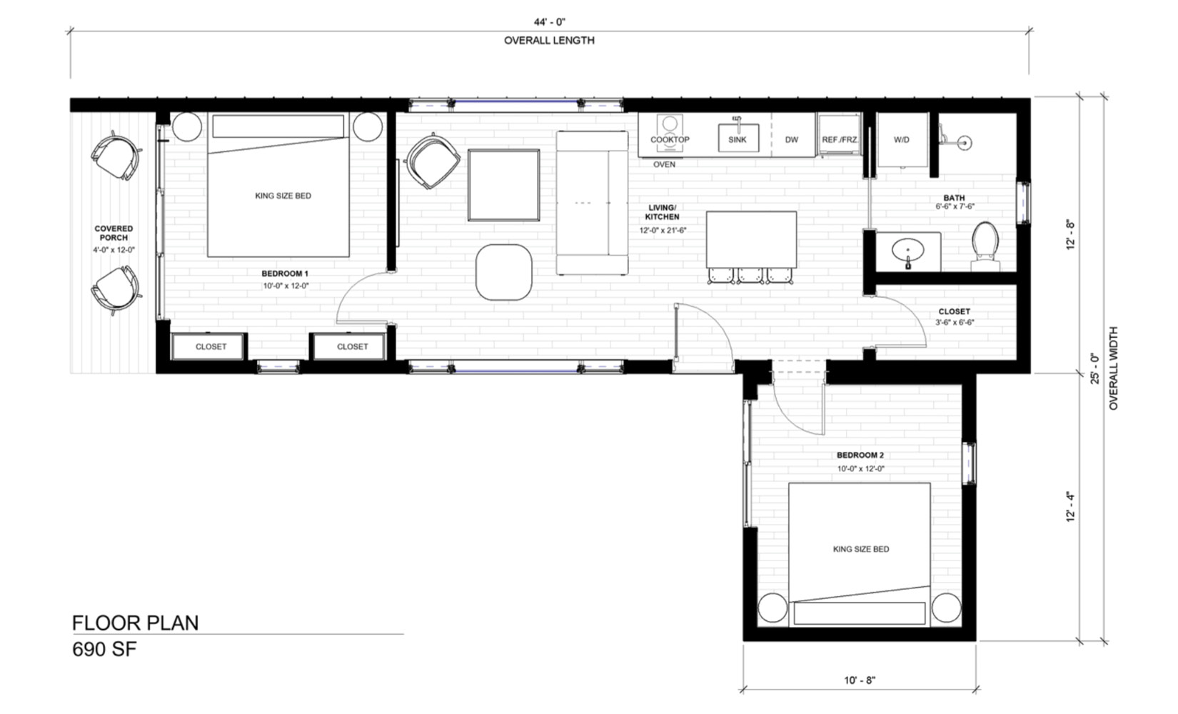 Sage Cabin by Field + Fold - floor plan layout