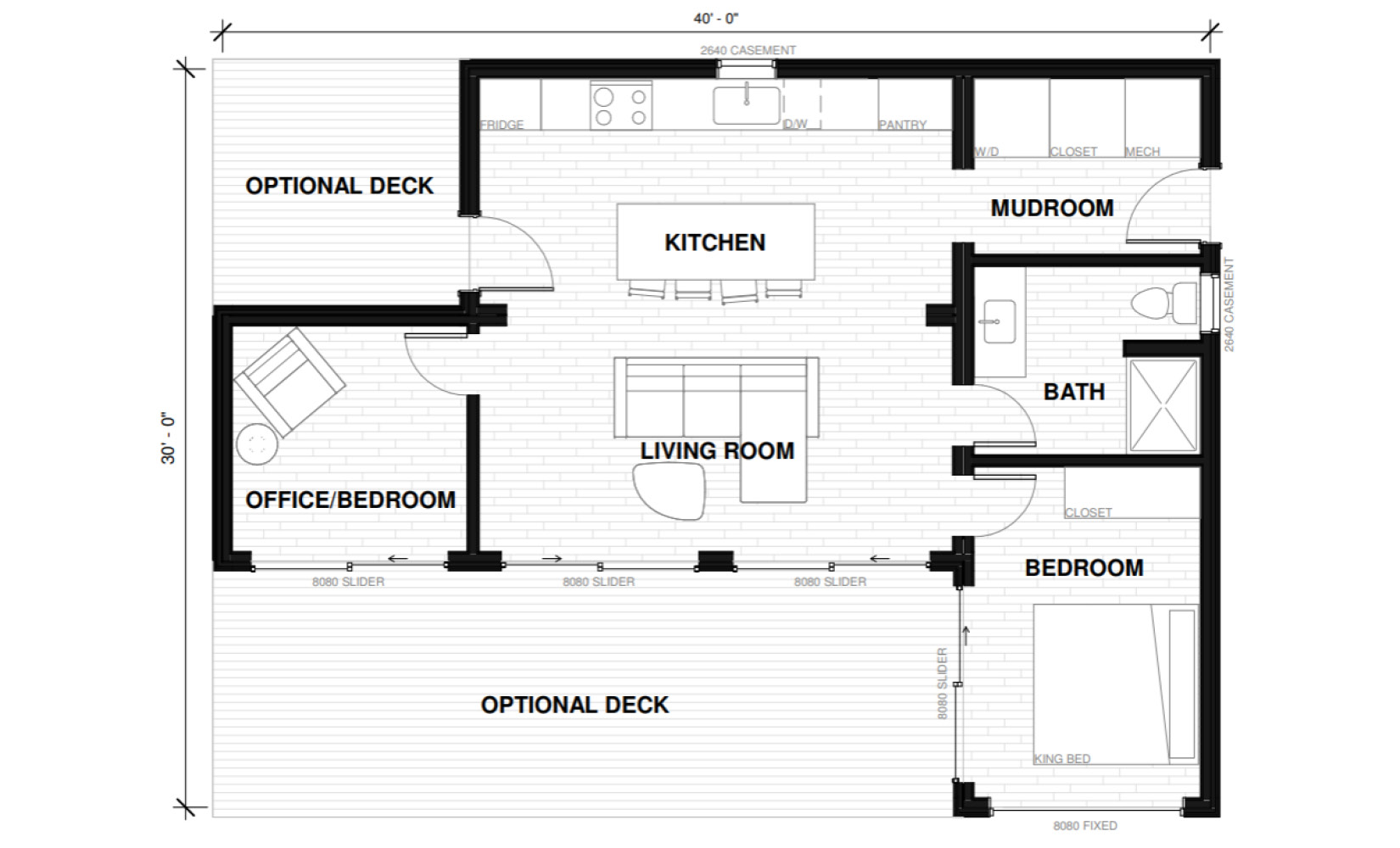 Copper 8 by Hewing Haus - floor plan layout