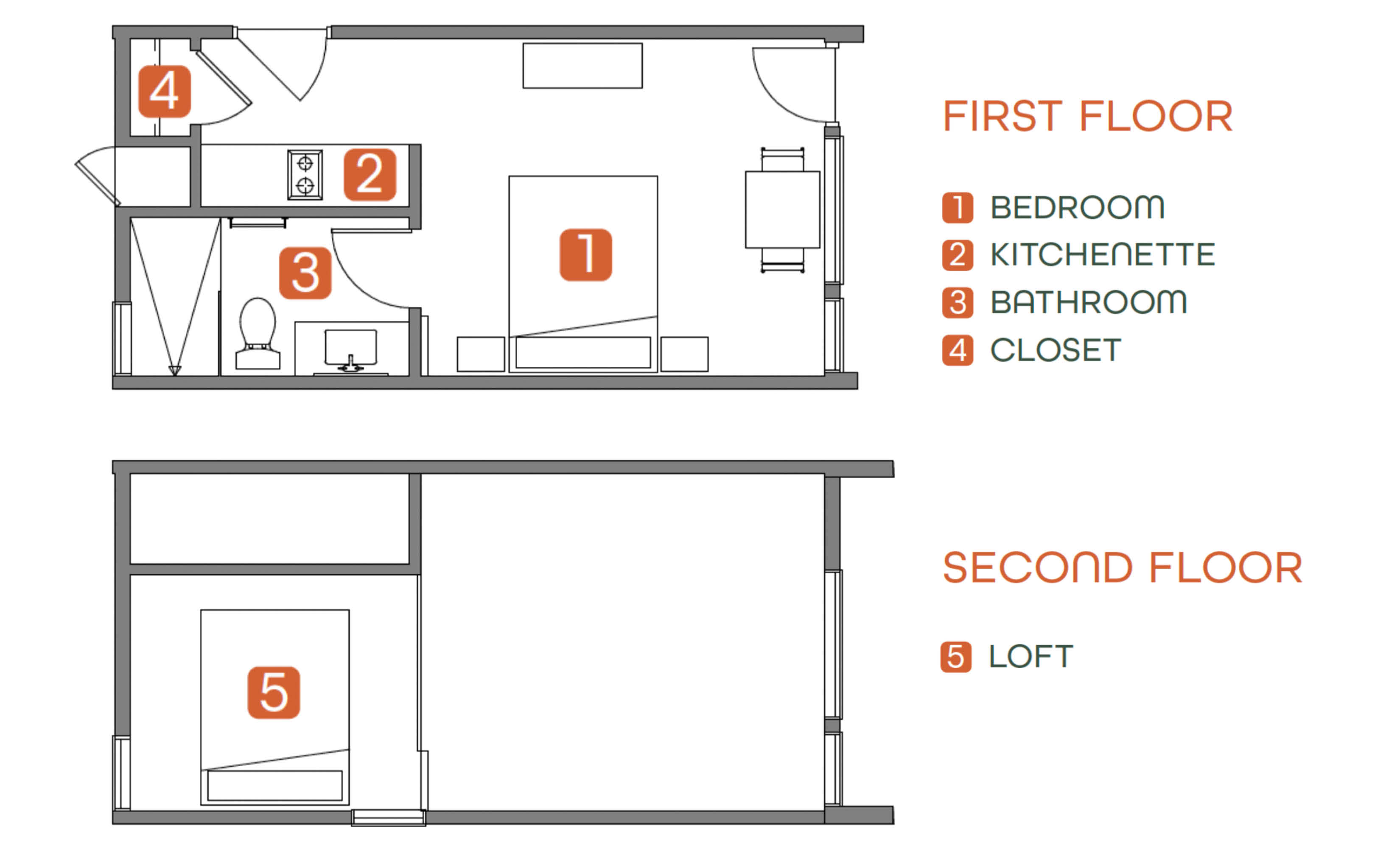 Nanapod 288 by Nanabode - floor plan layout
