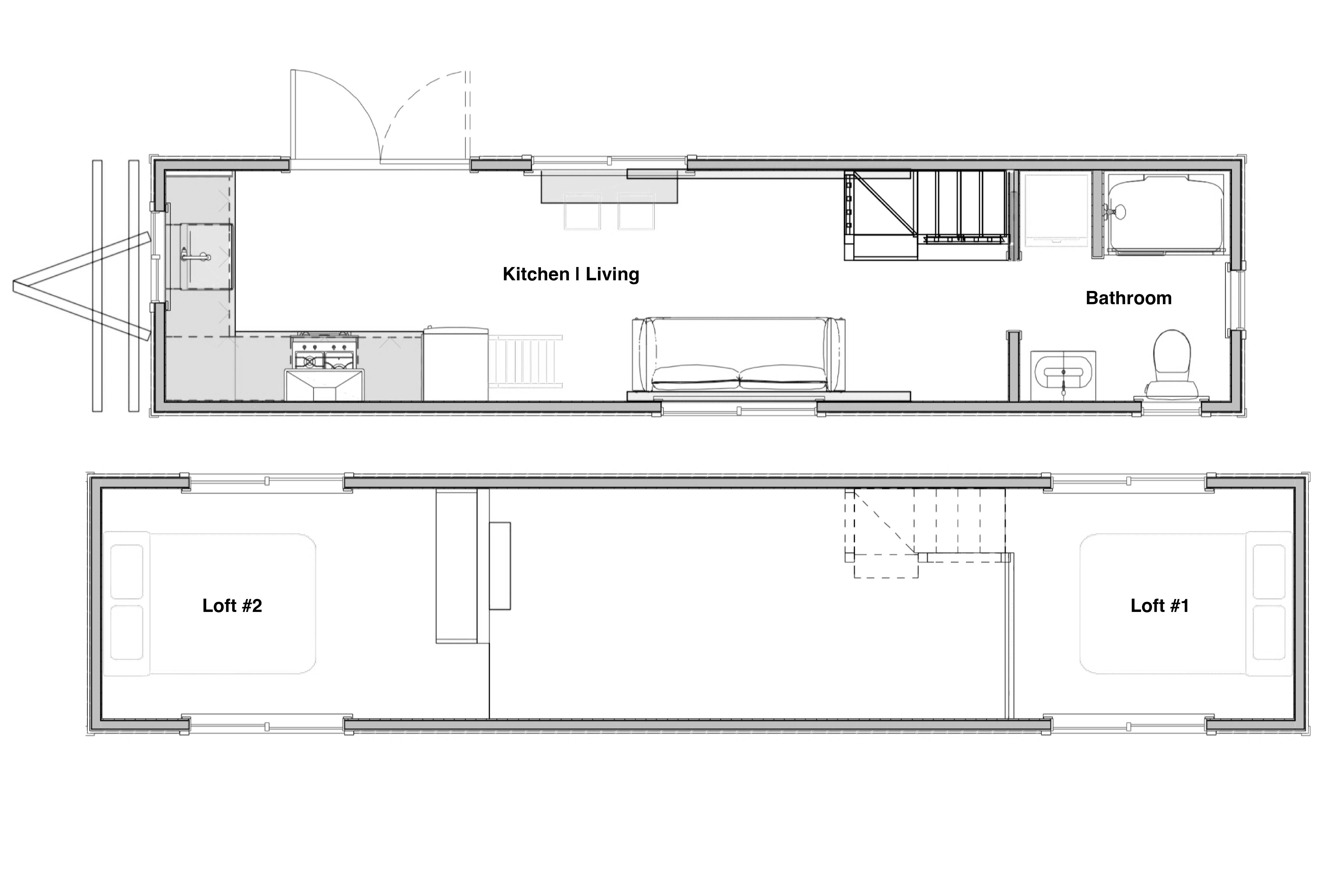 Oasis by Mint Tiny House - floor plan layout