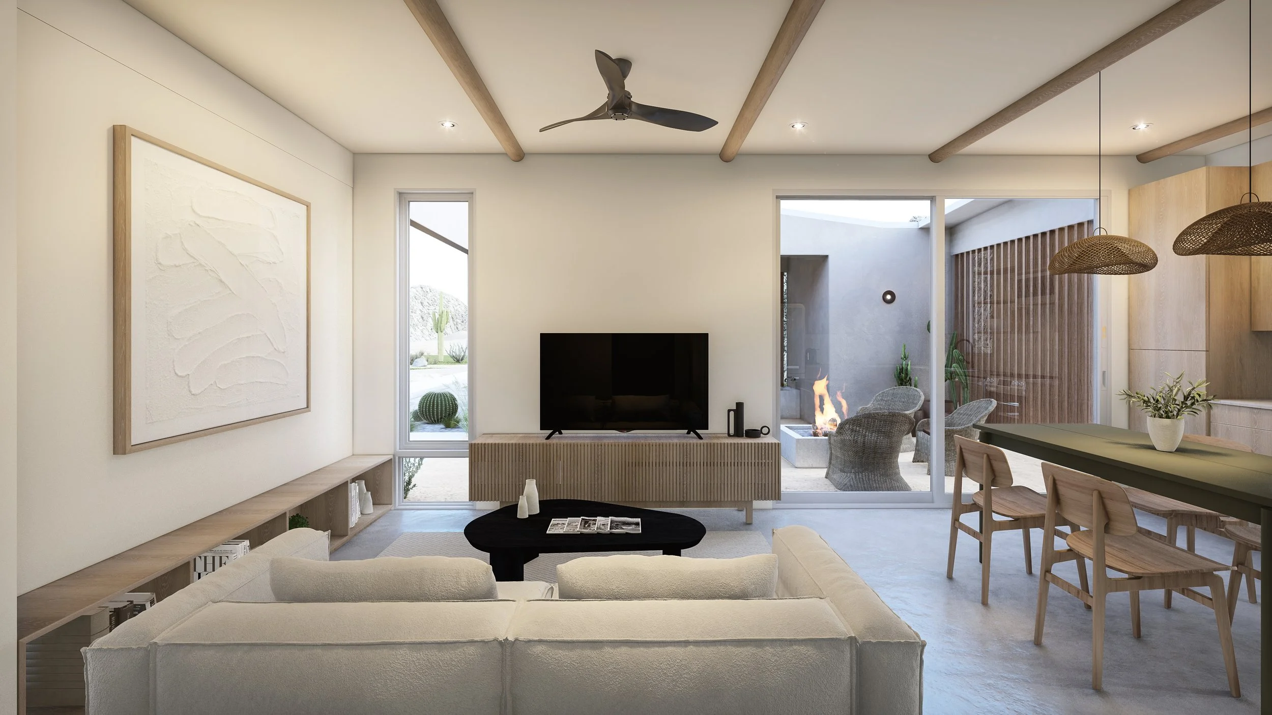 Nanabode The Casita - desert ADU plan with bonus room, additional angle