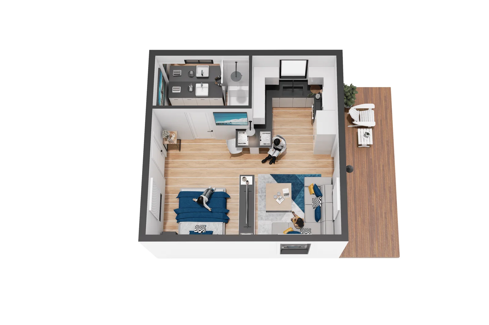 Boxabl Casita Studio — floor plan photo 1