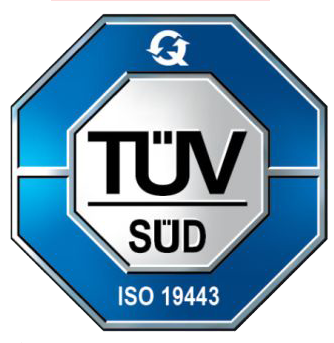 Logo certification ISO 19443 délivré par TÜV SÜD