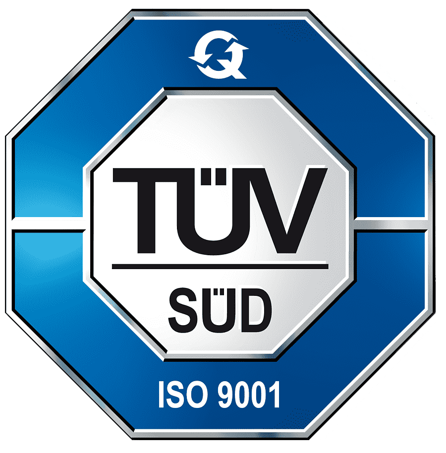Logo certification ISO 9001 délivrée par TÜV SÜD