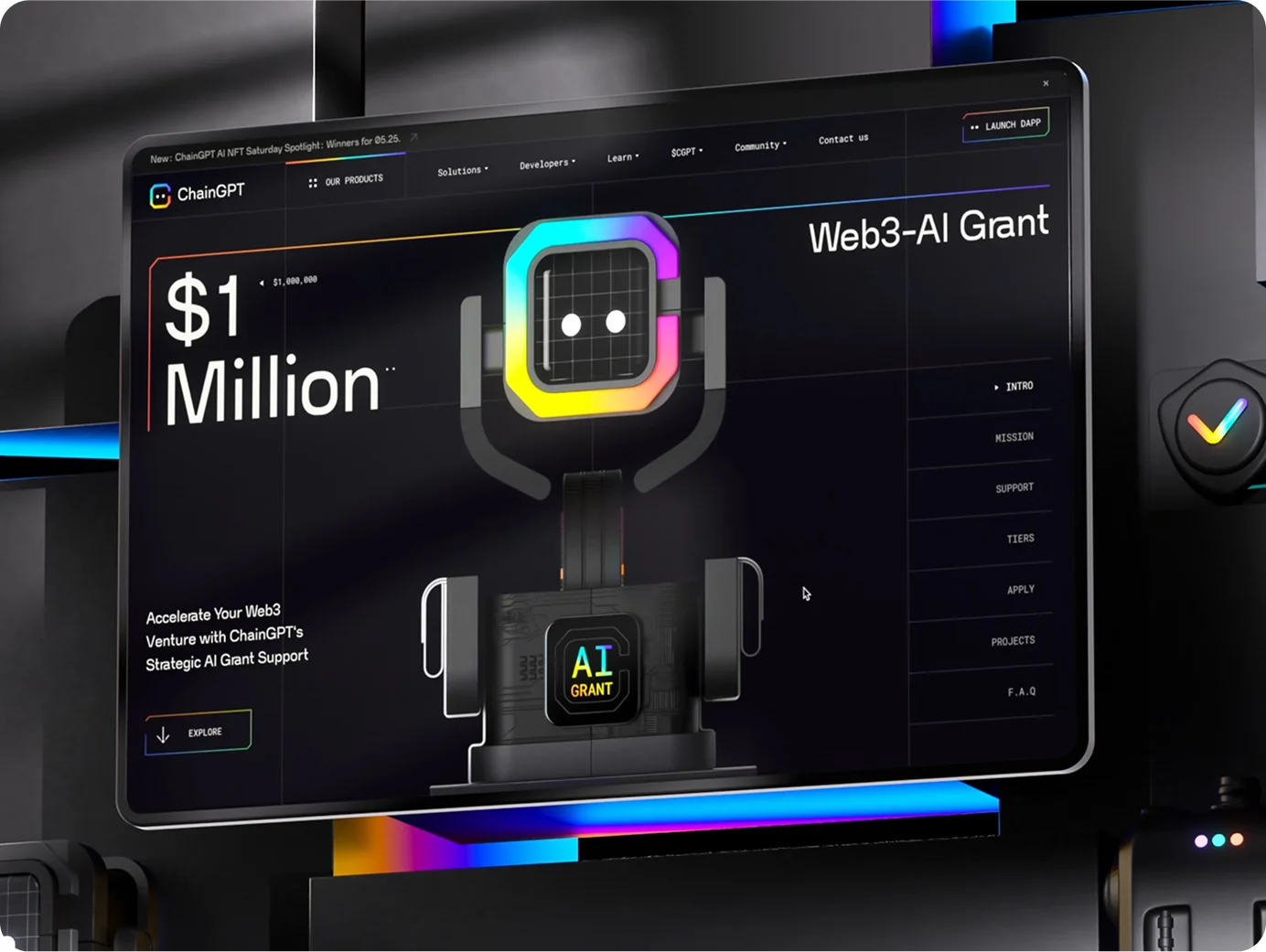 ChainGPT — AI-powered Web3 website designed by Sigma Software Design, winner of Awwwards and FWA.