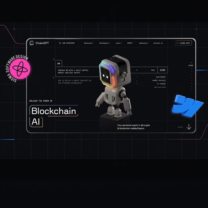 Designing an immersive Chain GPT website using Webflow